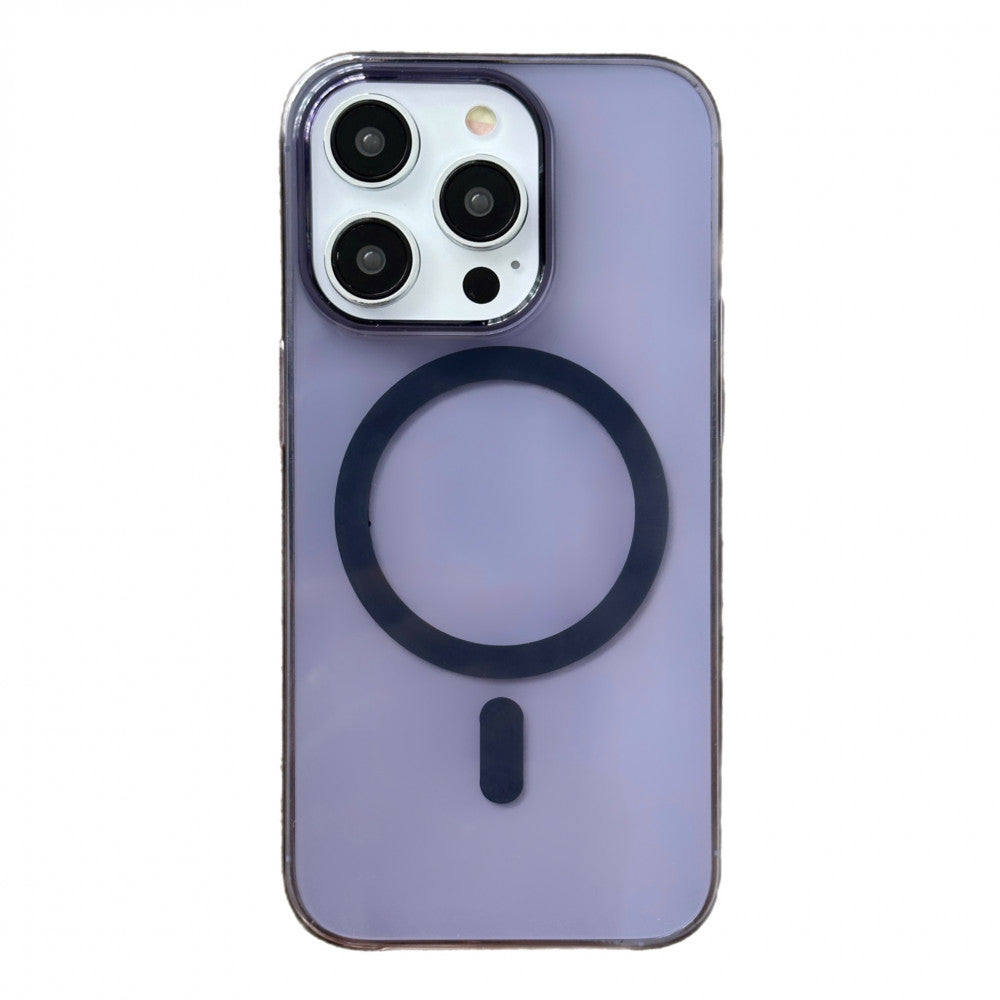 Purple Silicone Case with MagSafe — iPhone 14