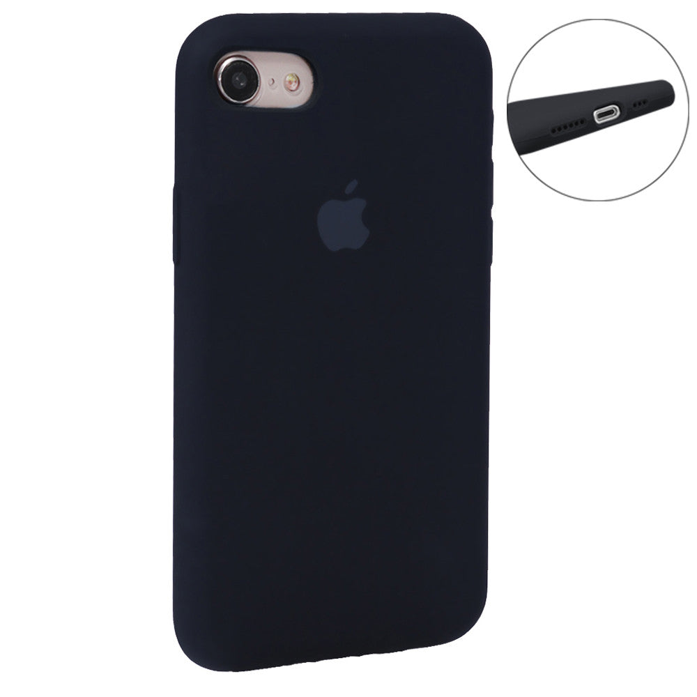 Original Silicone Case Full Size — iPhone 7 ; 8 ; SE 2020 — Black (18)