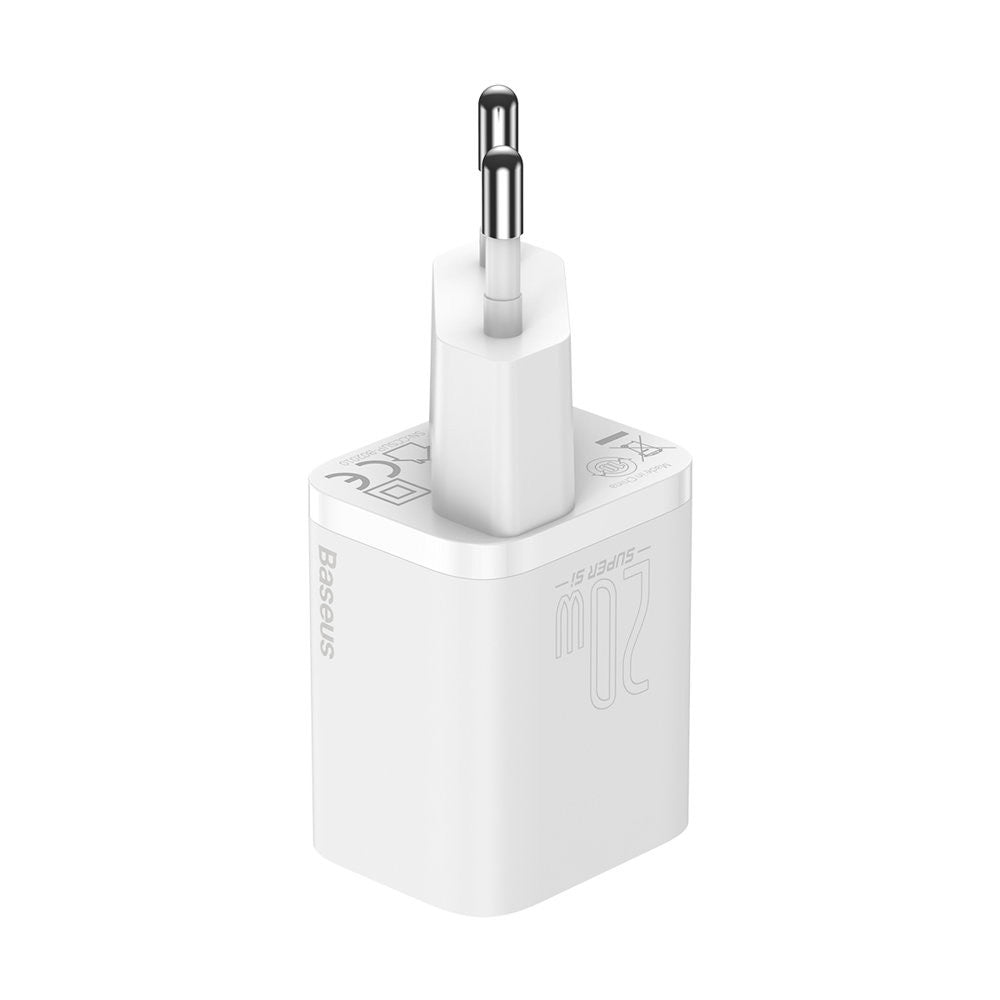 Home Charger | 20W | 1C — Baseus (CCSUP-B) Super Si Quick Charger — CCSUP-B02 White