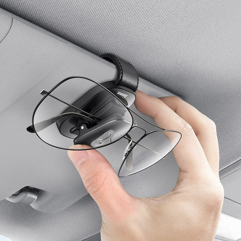 Platinum Vehicle eyewear clip — Baseus (ACYJN-B) ( clamping type — ACYJN-B0S Silver