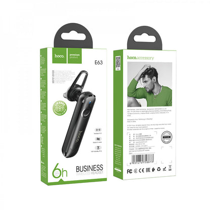 Bluetooth Headset — Hoco E63 — Black