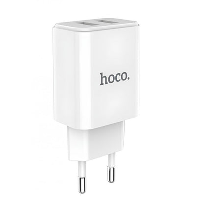 Home Charger | 2.1A | 2U — Hoco C62A White