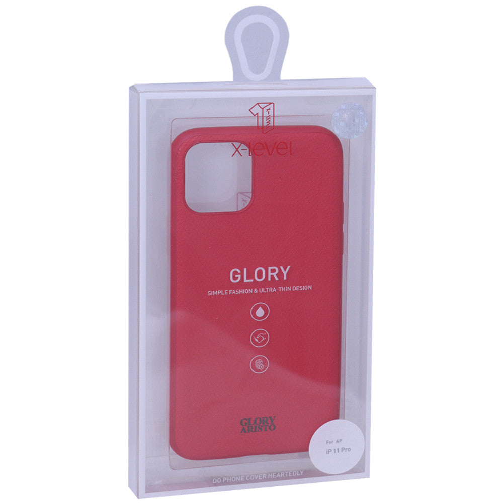 X-Level Glory Aristo Leather Case — iPhone 11 Pro — Red