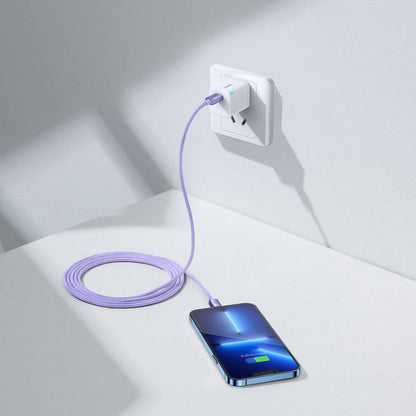 Кабель USB C to Lightning 20W (2m) — Baseus (CAJY000305) Crystal Shine Series — CAJY000305 Purple