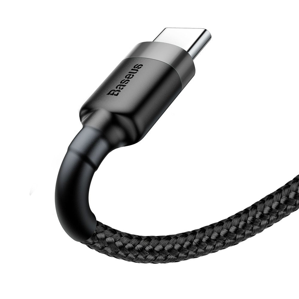 Кабель USB C 3A (0.5m) — Baseus (CATKLF-A) Cafule Series — CATKLF-A91 Red + Black