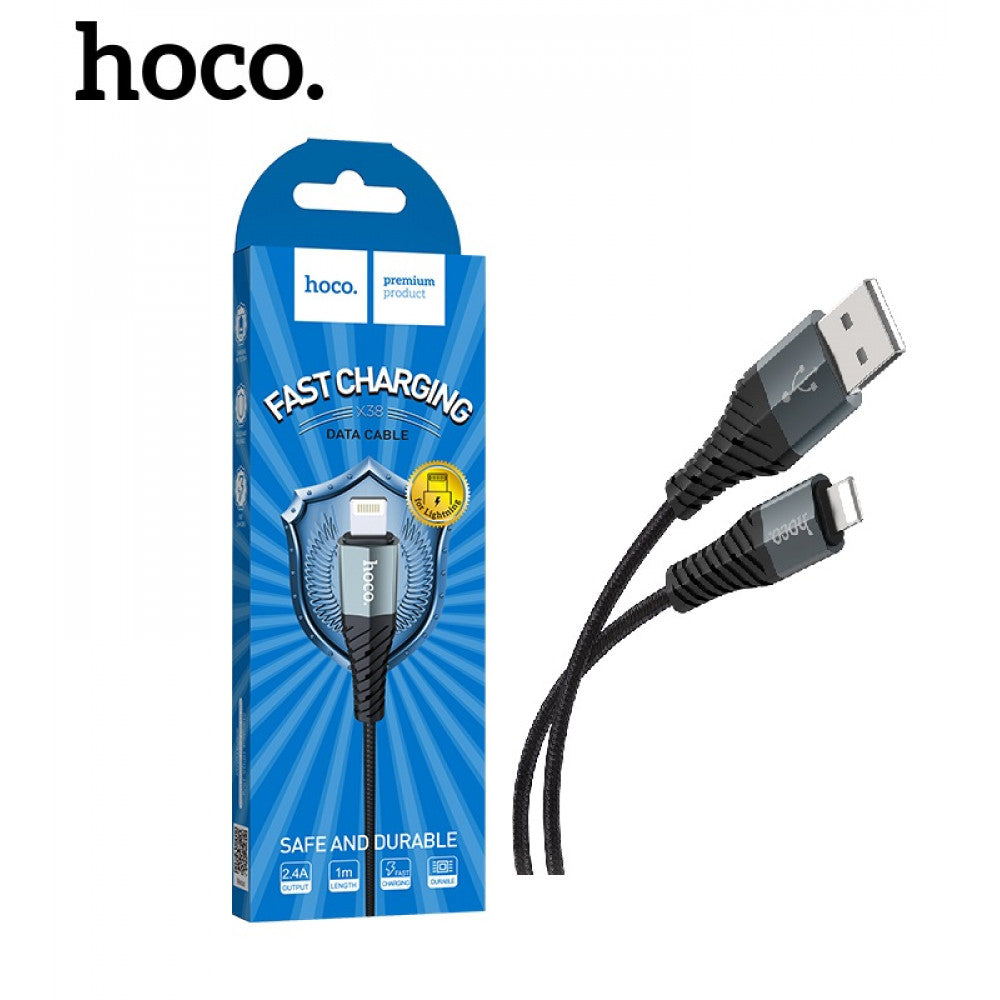 Кабель Lightning 2.4A (1m) — Hoco X38 — Black