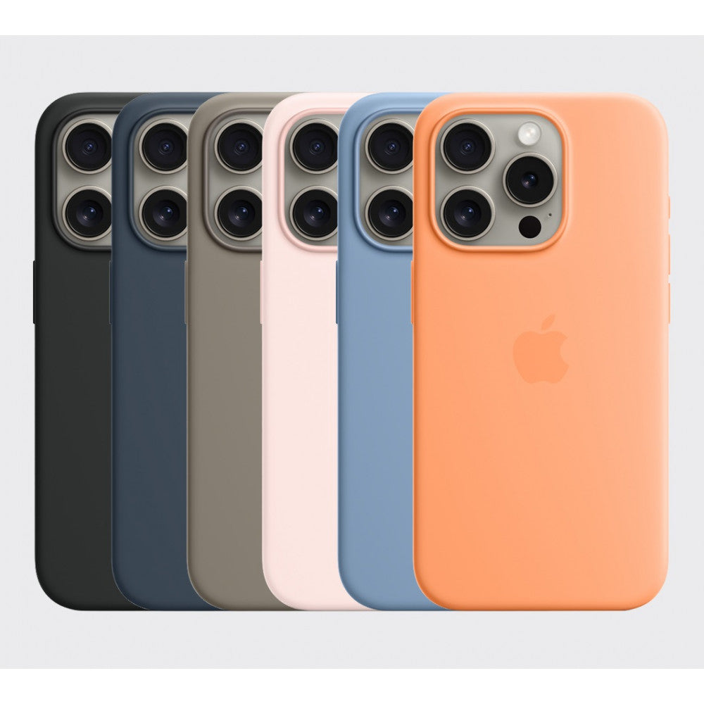 Silicone Case With Magsafe — iPhone 15 Pro — Orange Sorbet