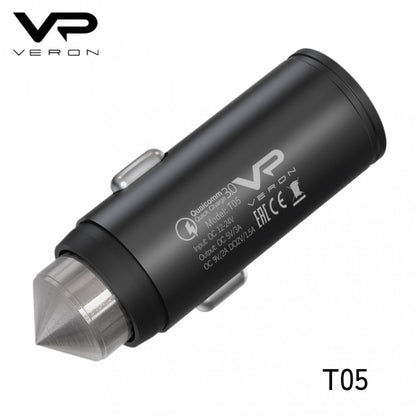 Car Charger | 3.0A | QC3.0 — Veron T05 QC3.0 Metal Blister Packing