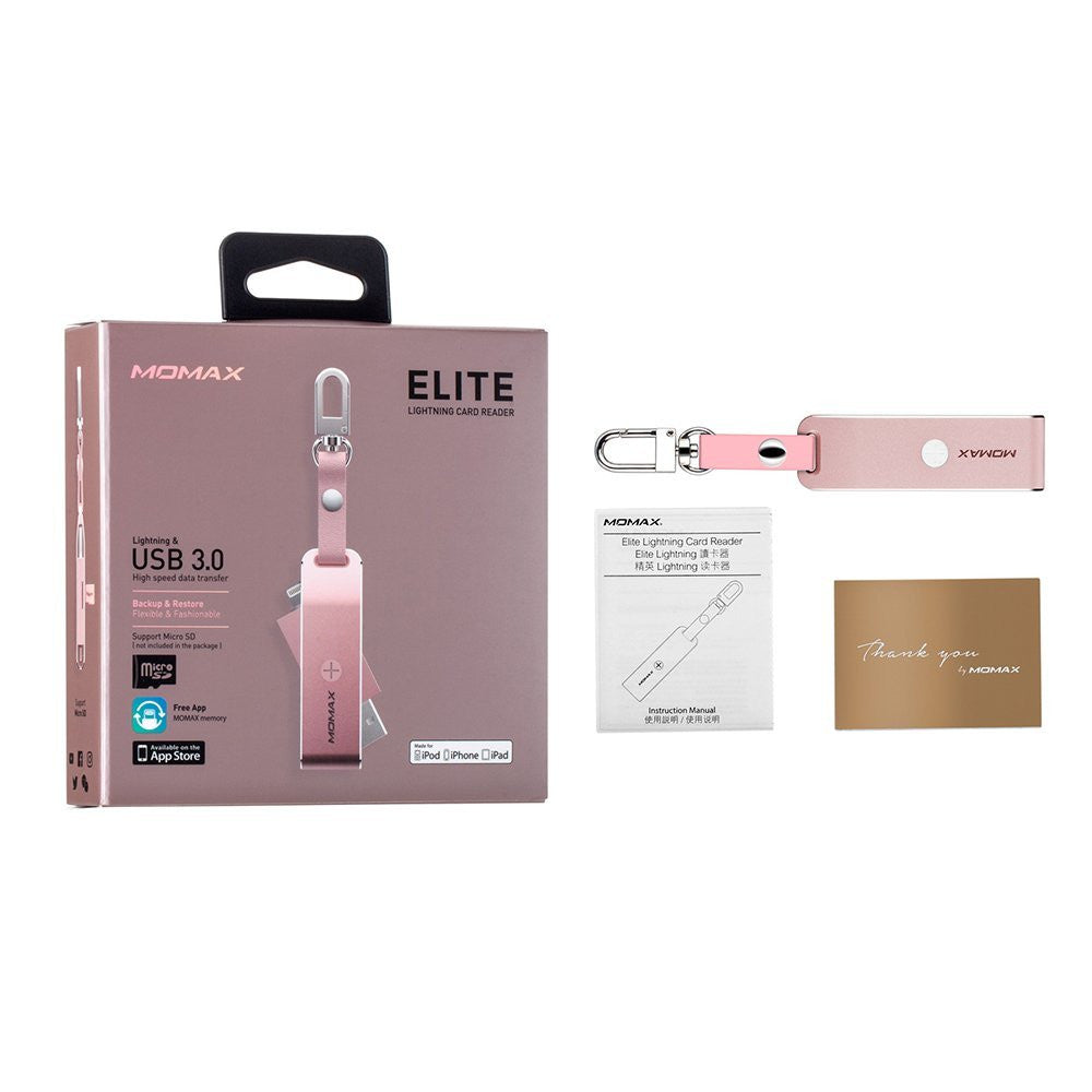 Card Reader — Momax (CL1) Elite Lightning — Rose Gold