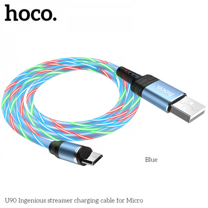 Кабель Micro 2A (1m) — Hoco U90 — Blue