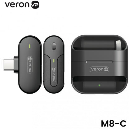 Беспроводной микрофон для телефона USB C — Veron M8-C  c кейсом зарядки