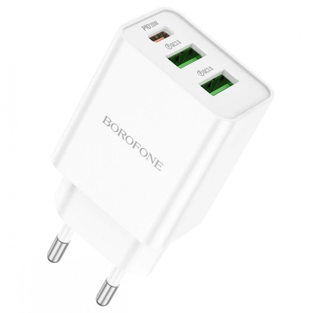 Home Charger | 30W | PD | 2 QC3.0 — Borofone BA70A — White