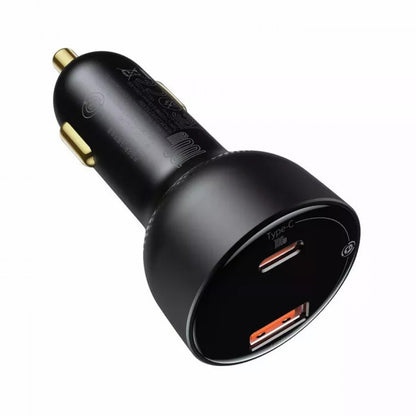 Car Charger | 100W | 2C | C to C Cable (1m) — Baseus (TZCCZX-01) Superme Digital Display PPS Quick Charger — TZCCZX-01 Black