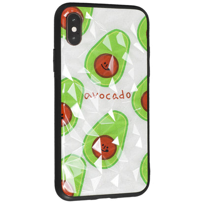 Romb Glass With Print TPU Case — iPhone 7 Plus ; 8 Plus — Avocado