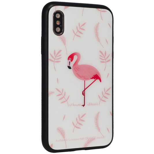 Glass with print TPU Case — iPhone 7 — Pink Flamingo