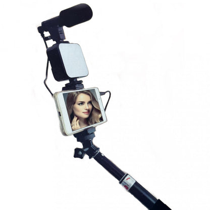 Monopod Tripod For Mobile | Bluetooth | 1.00m | Microphone ; LED Lamp & Flash | AY-49Z