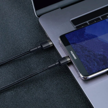 Кабель USB C to C 60W PD2.0 (1m) — Baseus (CATKLF-GG1) Cafule Series — CATKLF-GG1 Gray +Black