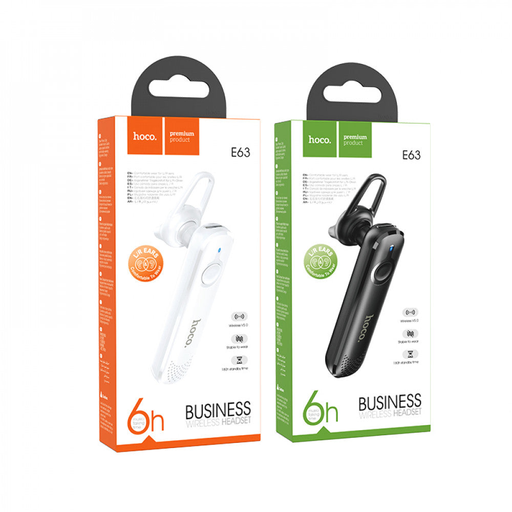 Bluetooth Headset — Hoco E63 — White