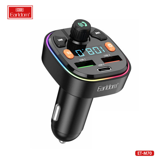 Fm Modulator MP3 | Car Charger | 3.1A | 2U | 1C — Earldom ET-M70