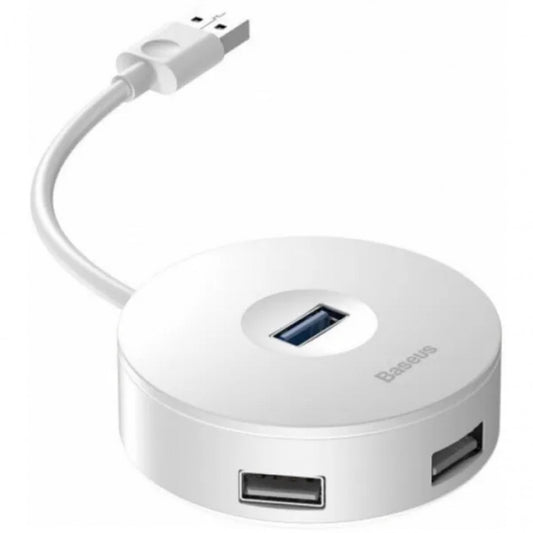 HUB Adapter — Baseus(CAHUB-F) Airjoy round box (USB3.0 to USB3.0*1+USB2.0*310cm — CAHUB-F02 White