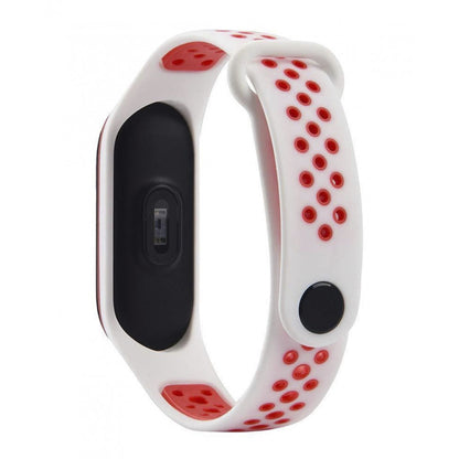 Ремінець Sport Nike — Xiaomi Mi Band 3 ; 4 — White & Red