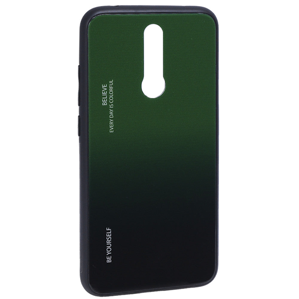 Gradient Glass Case — Xiaomi Redmi 8 — Green