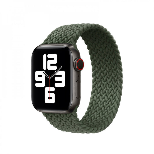 Ремінець Braided Solo Loop (L) — Apple Watch 38 mm | 40 mm | 41 mm — Inverness Green