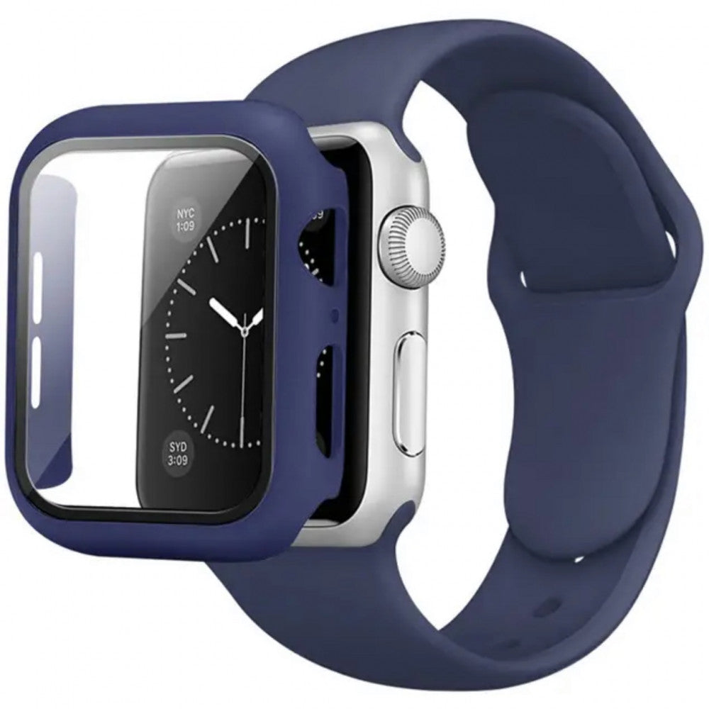 Ремінець Silicon & Glass — Apple Watch 38 mm | 40mm — Midnight Blue