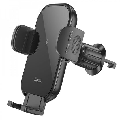 Car Holder — Hoco HW4 Journey wireless fast charging (air outlet) — Black