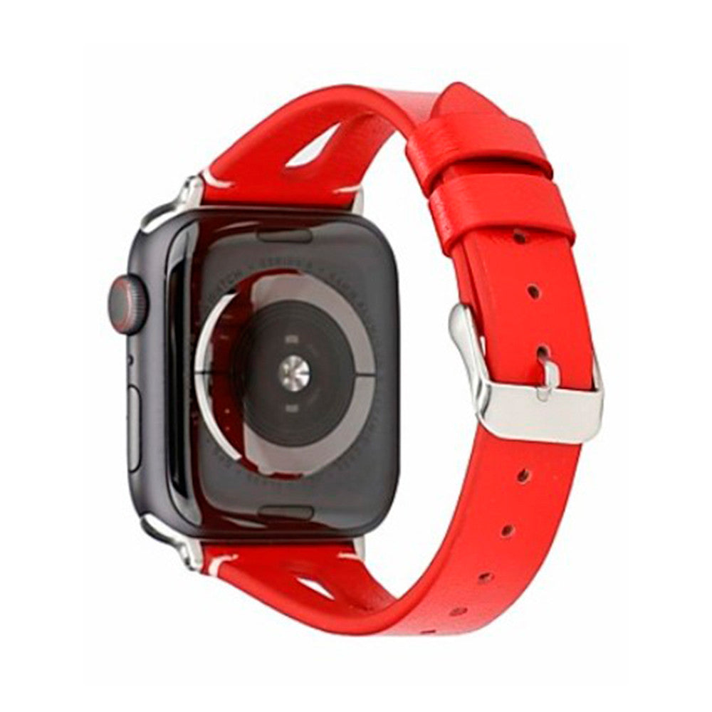 Ремінець Hermes Leather Attelage Single Tour — Apple Watch 42 mm | 44 mm | 45 mm | 49 mm — Red