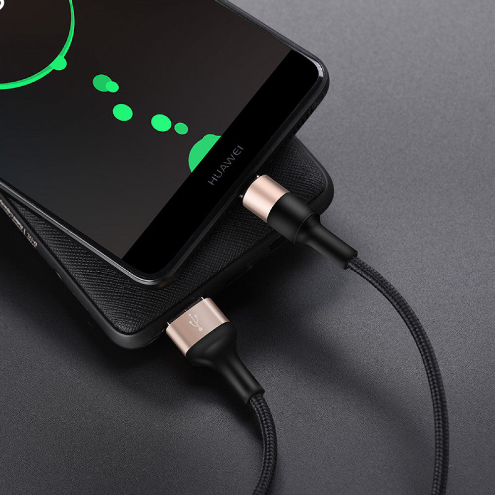 Кабель USB C 2A (1m) — Hoco X26 — Black&Gold