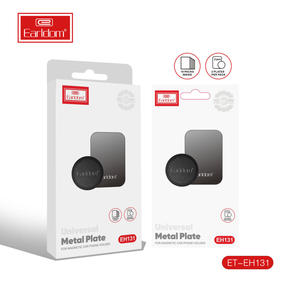 Набір пластин для магнітних холдерів 2шт (прямокутний+круглий) Earldom ET-EH131