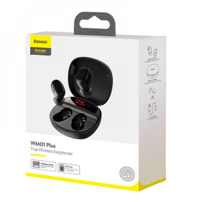 Bluetooth гарнітура TWS — Baseus (NGWM0100) EncokPlus — NGWM010001 Black