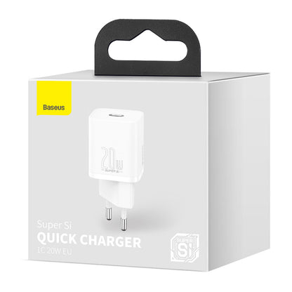 Home Charger | 20W | 1C — Baseus (CCSUP-B) Super Si Quick Charger — CCSUP-B02 White