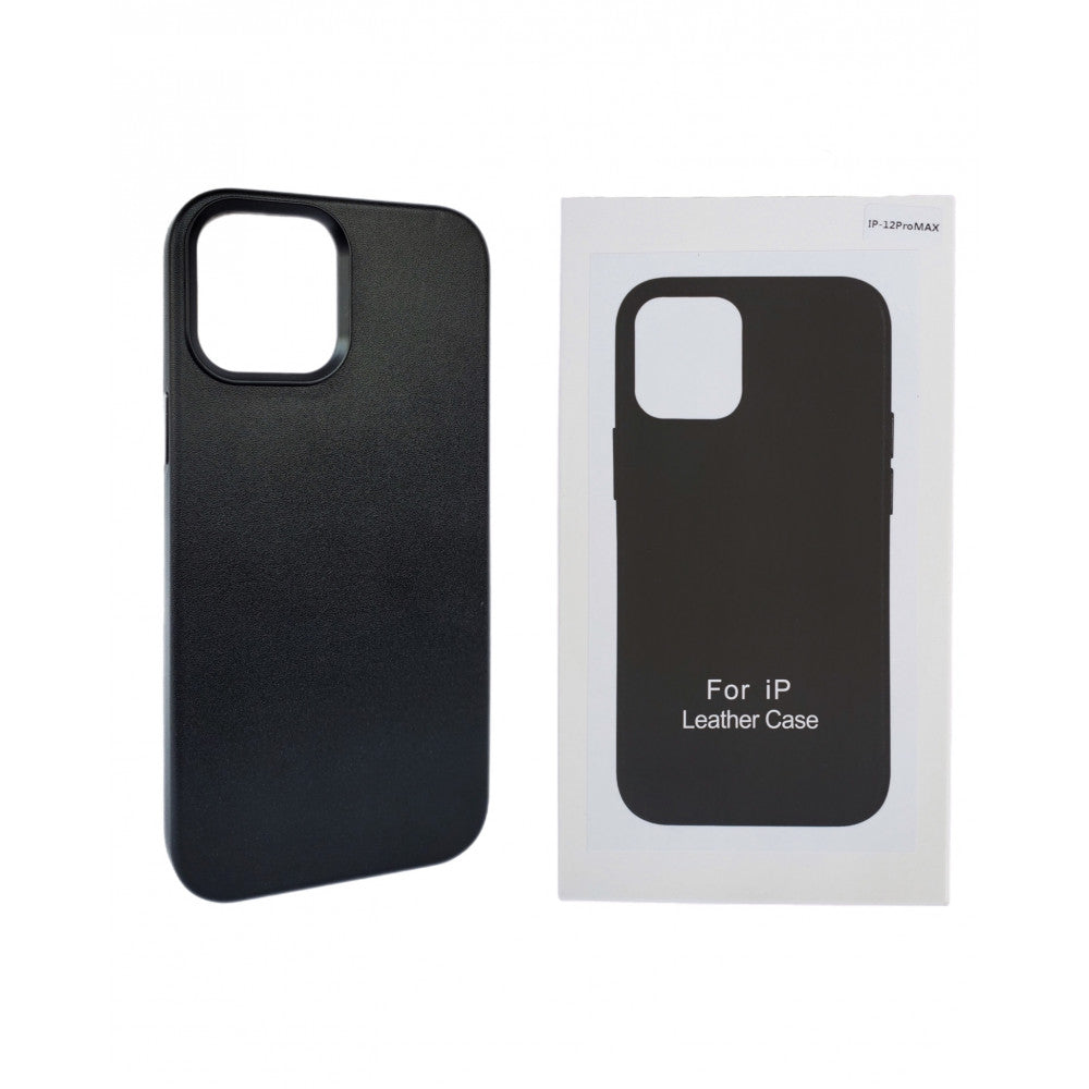 Leather Case with MagSafe no logo — iPhone 13 Pro Max  — Black