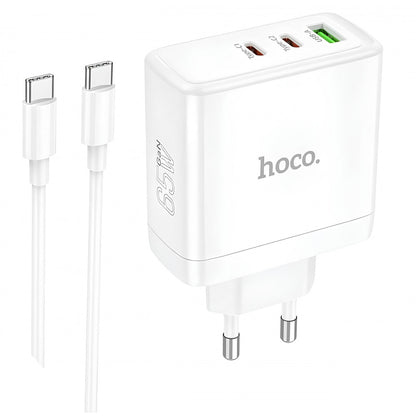 Home Charger | 30W | PD | QC3.0 | C to C Cable (1m) — Hoco N30 — White