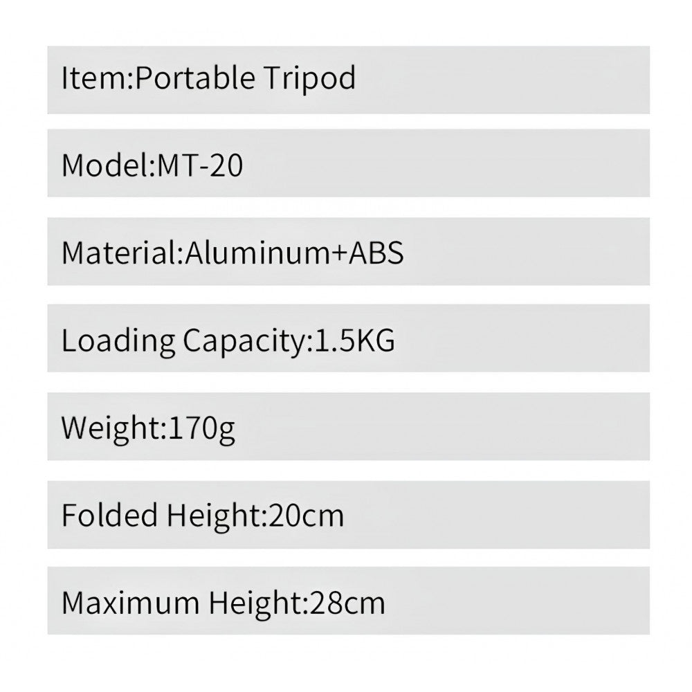 Tripod | Multifunctional | 0.14m | Jmary MT-20