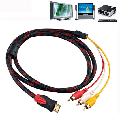 Кабель HDMI To 3RCA (1.5m) (HDTV-3RCA) для аудио видео техники