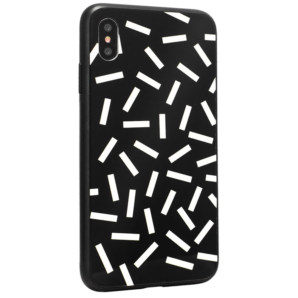 Glass with print TPU Case — iPhone 7 — Black