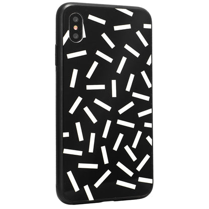 Glass with print TPU Case — iPhone 7 — Black