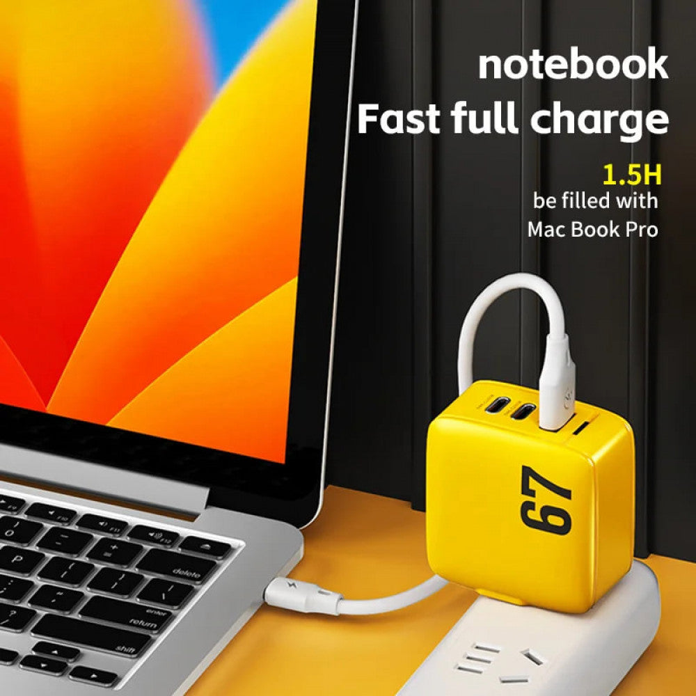 Home Charger | 67W | GaN | 2 PD | QC3.0 — Veron TC-67