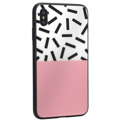 Glass with print TPU Case — iPhone 7 — White Pink