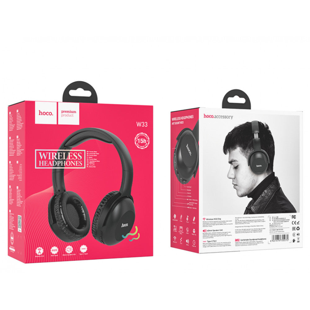 Навушники Bluetooth — Hoco W33 Art sount — Black