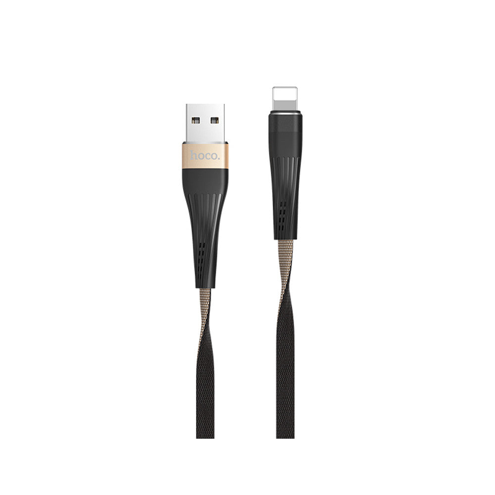 Кабель Lightning 2.4A (1.2m) — Hoco U39 — Black & Gold