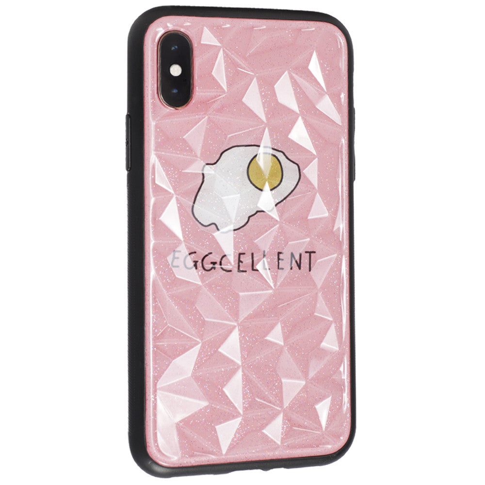 Romb Glass With Print TPU Case — iPhone 6 ; 6S — Egg