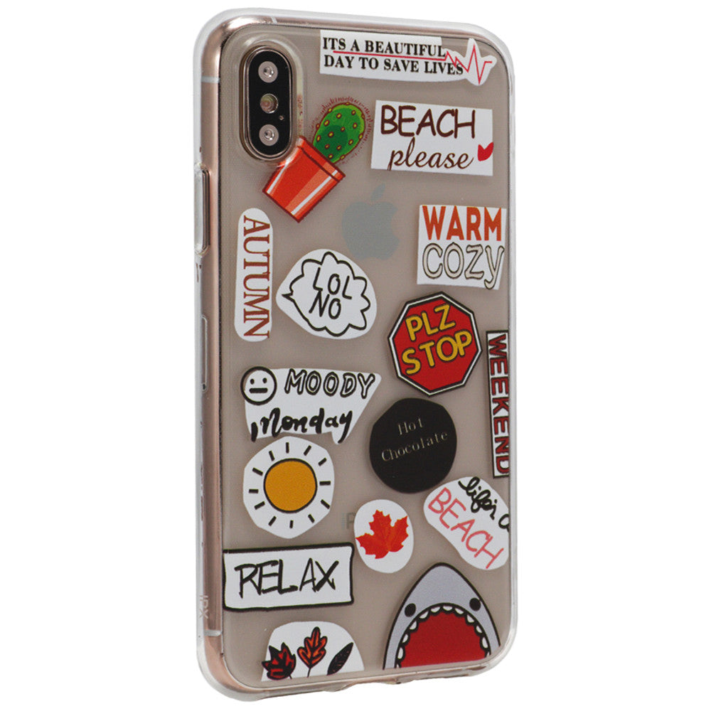 Stickers Series TPU Case — iPhone XS Max — Design 13