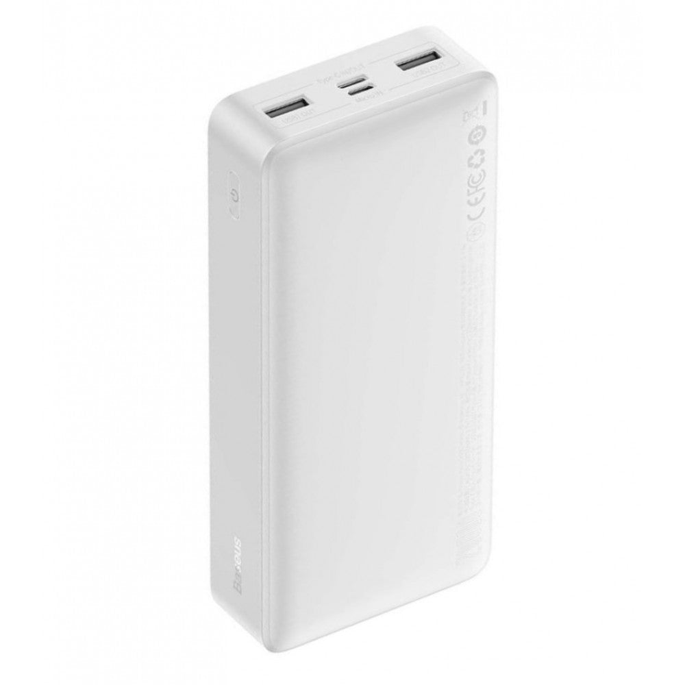 Power Bank 20000 mAh | 15W | Digital Display — Baseus (PPDML-J02) — PPDML-J02 White