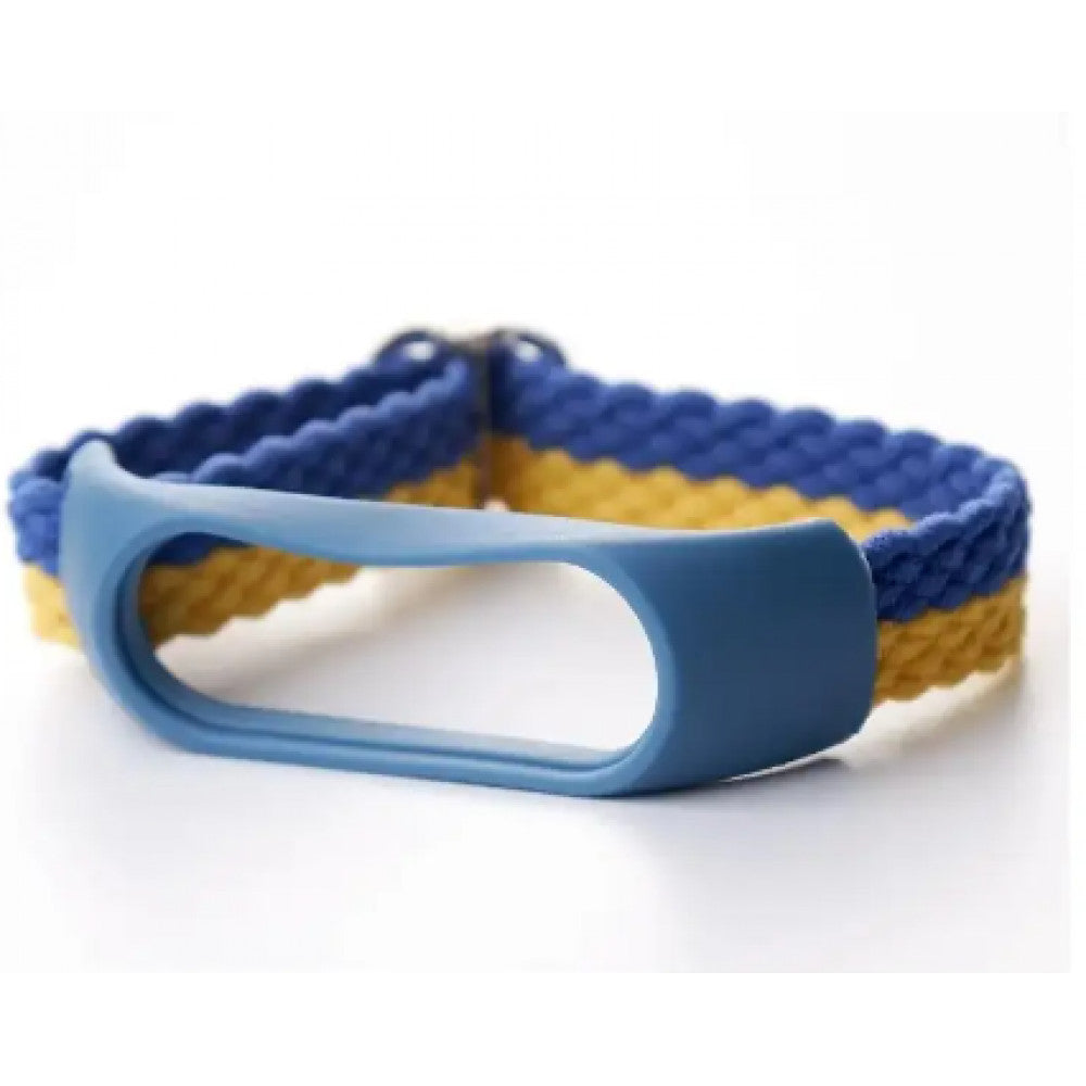 Ремінець Braided — Xiaomi Mi Band 5 | 6 | 7 — Blue & Yellow