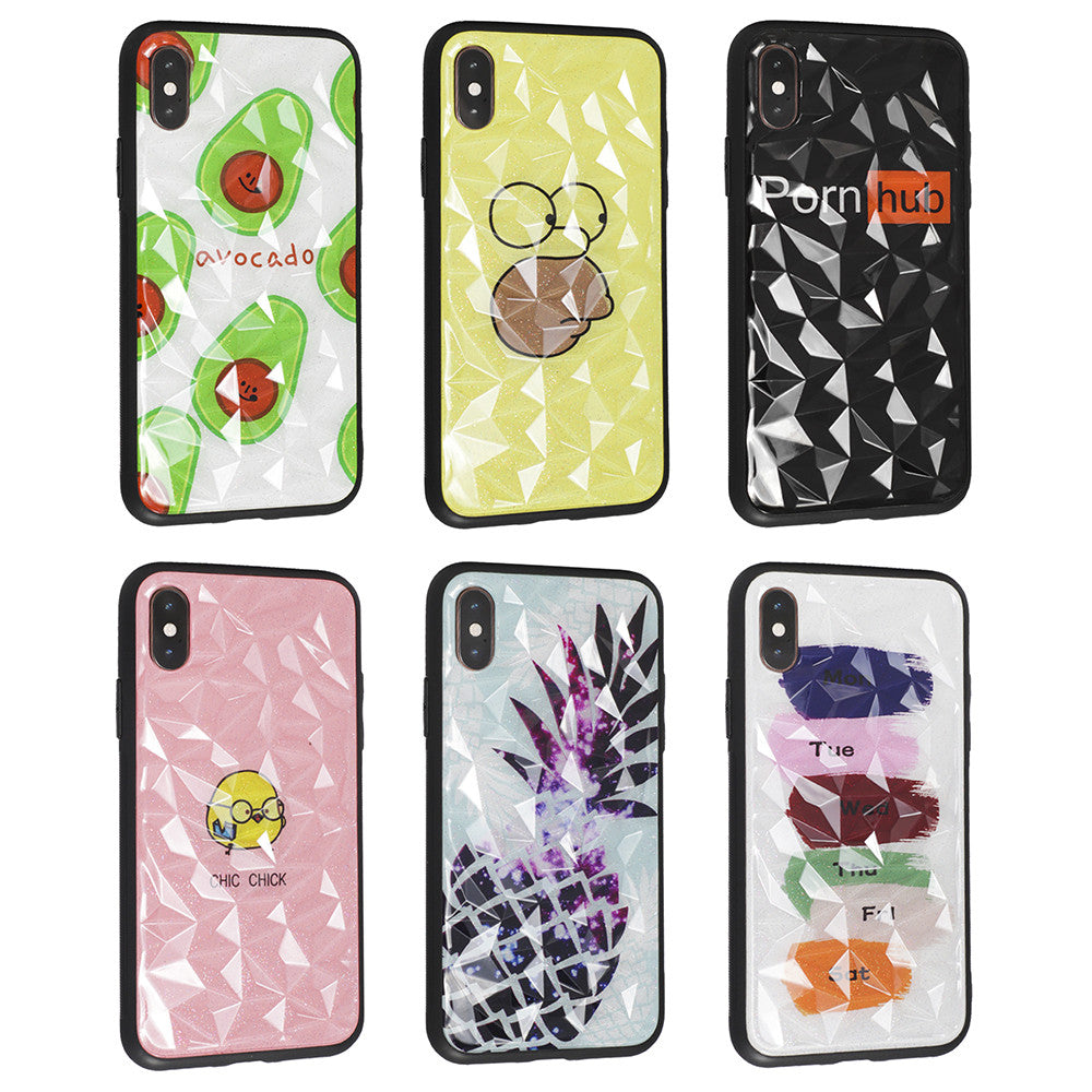 Romb Glass With Print TPU Case — iPhone 6 ; 6S — Chiken