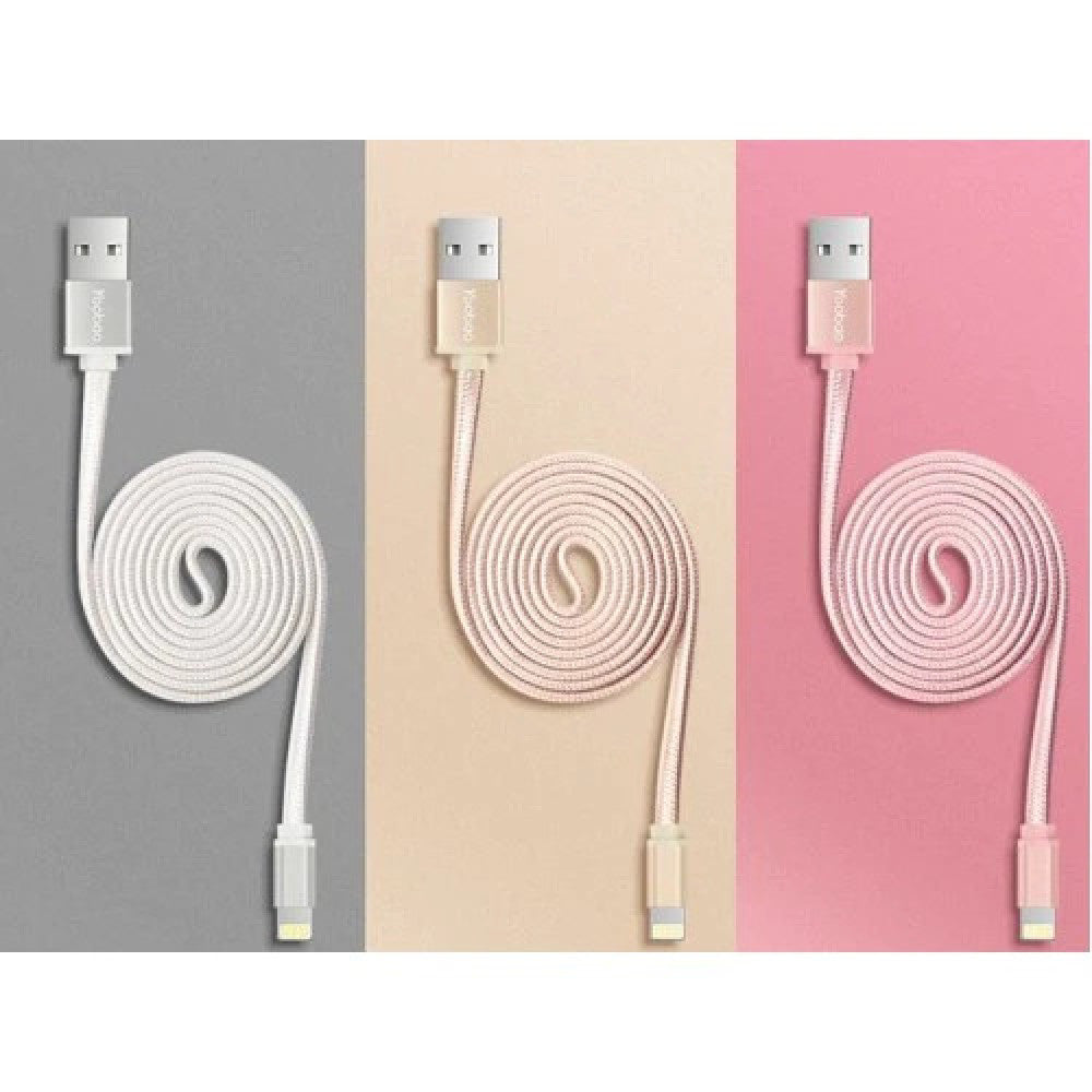 Кабель Lightning 18W (1m) — Yoobao YB413 — Rose Gold